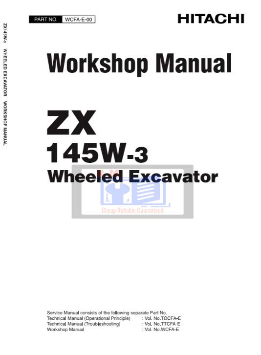 Hitachi ZX145W-3 Wheel Excavator Workshop Manual and Diagrams - Image 2