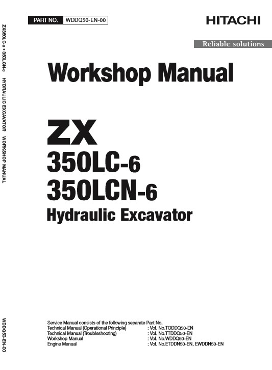 Hitachi ZX350LC-6, Hitachi ZX350LCN-6 Workshop Manual and Diagrams - Image 2