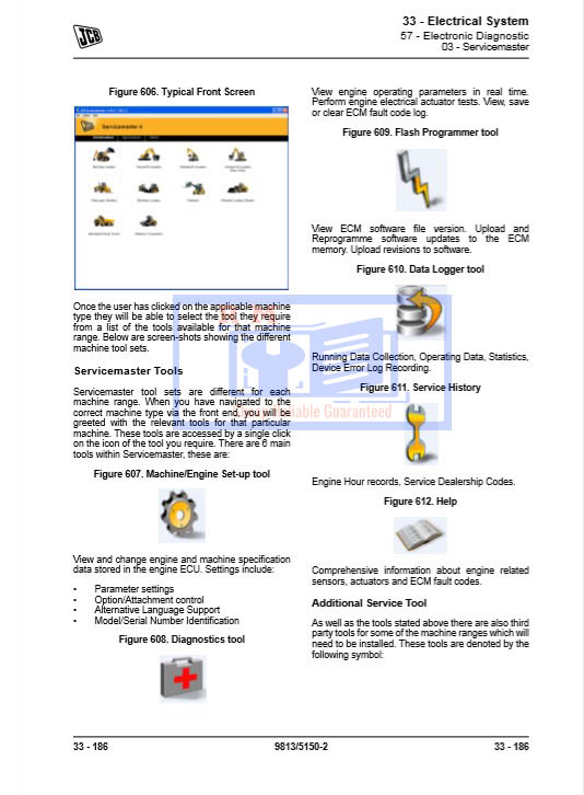 JCB Skidsteer 225, 225T, 260, 260T, 280, 300, 300T, 320T, 325T, 330 Service Repair Manual - Image 10