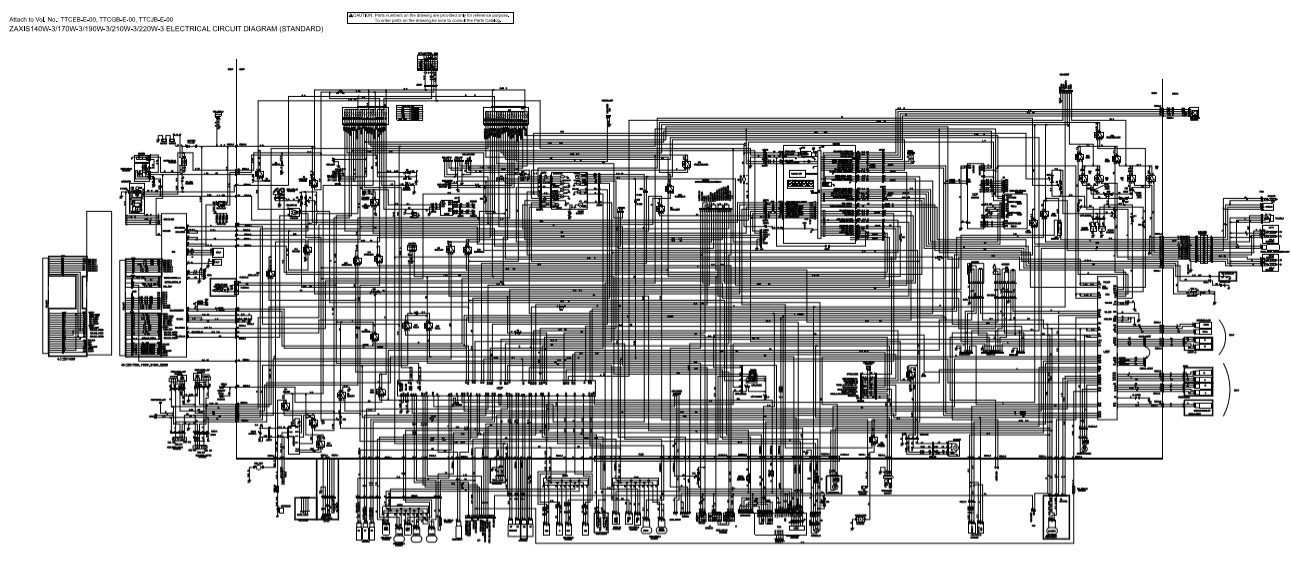 Hitachi ZX140W-3, Hitachi ZX170W-3, Hitachi ZX190W-3, Hitachi ZX210W-3, ZX220W-3 Electrical and Hydraulic Diagrams - Image 4
