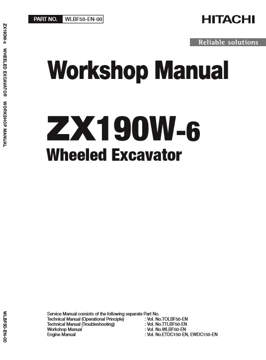 Hitachi ZX190W-6 Wheel Excavator Workshop Manual and Diagrams - Image 2