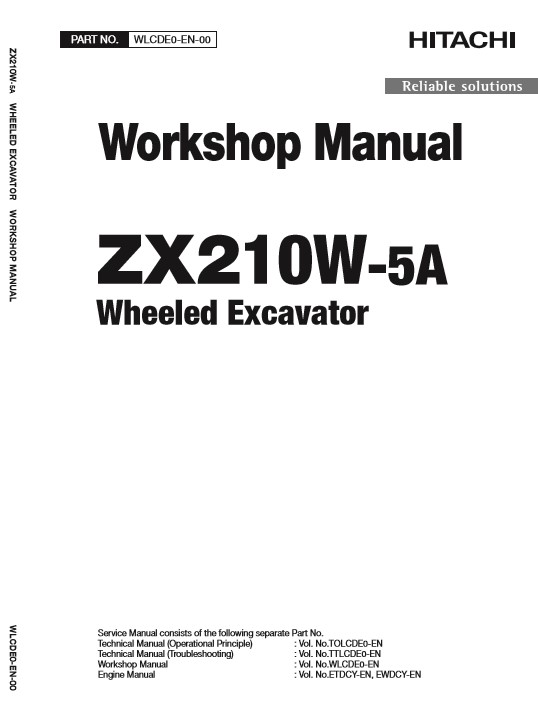 Hitachi ZX210W-5A Workshop Manual and Diagrams - Image 2