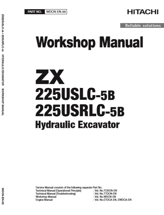 Hitachi ZX225US-5B, Hitachi ZX225USLC-5B Workshop Manual and Diagrams - Image 2