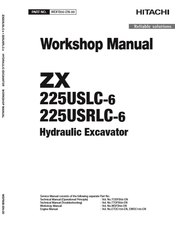 Hitachi ZX225USLC-6, Hitachi ZX225USRLC-6 Workshop Manual and Diagrams - Image 2