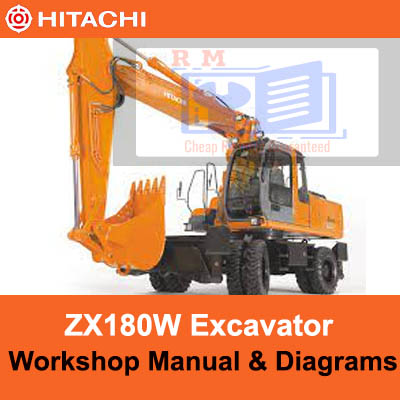 Workshop manual for Hitachi Zaxis ZX180W, including diagrams and instructions for effective machine maintenance
