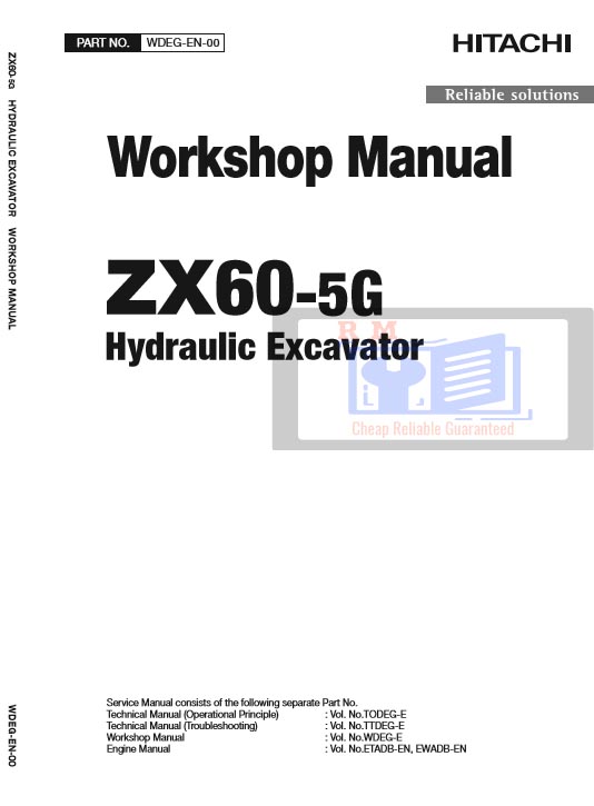 Hitachi ZX60-5G Excavator Workshop Manual and Diagrams - Image 2