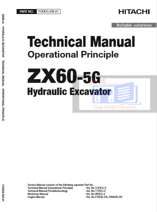 Hitachi ZX60-5G Excavator Technical Manual - Image 3