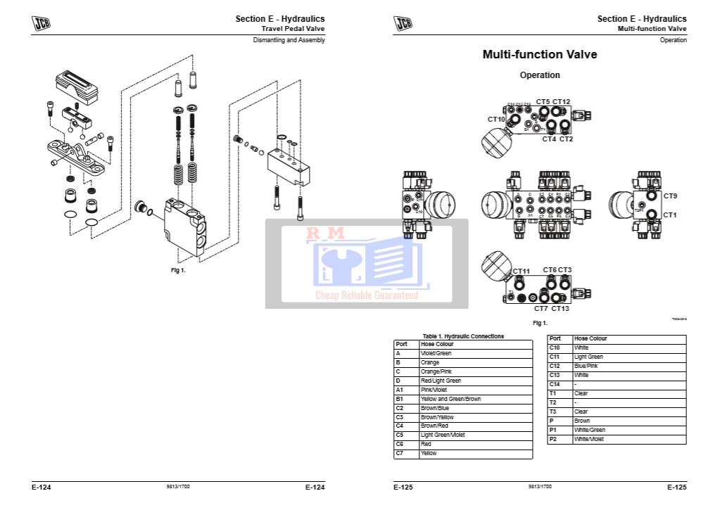 JCB JS Auto Range - Wheeled Excavators Service Repair Manual - Image 6