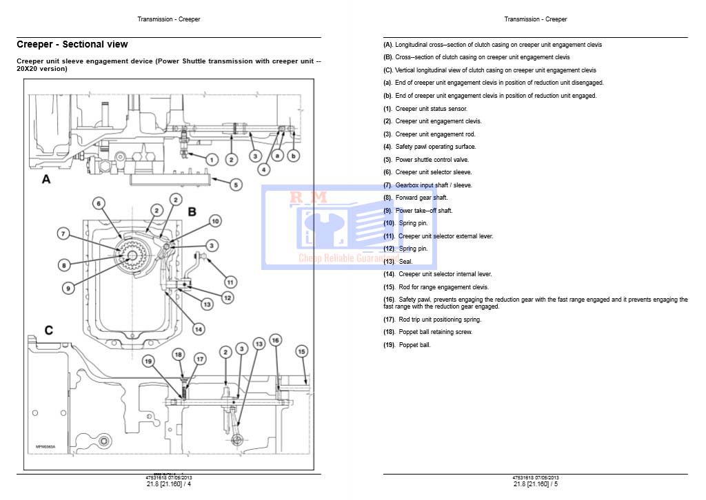 Case 85C, Case 95C, Case 105C Tractors Service Repair Manual - Image 3