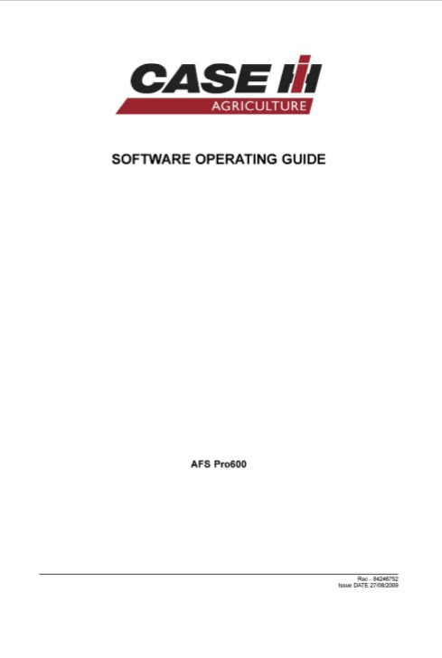 Case IH Tractor AFS Field Performer Software Manual for Large Operators Manual - Image 3
