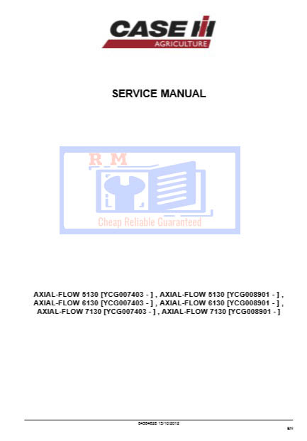 Case Axial Flow 5130, Case Axial Flow 6130, Case Axial Flow 7130 Combine Service Repair Manual - Image 3