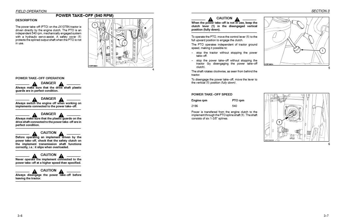 Case JX1075N, Case JX1095N Tractor Operator's Manual - Image 3