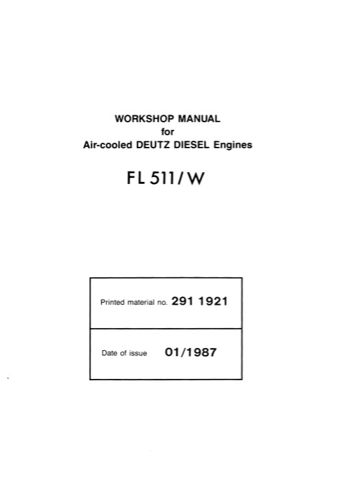 Deutz Engine FL511-W Workshop Repair Manual - Image 3