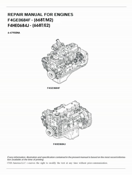 Case 668T-M2 Engine and Case 668T-E2 Engine Service Repair Manual - Image 3