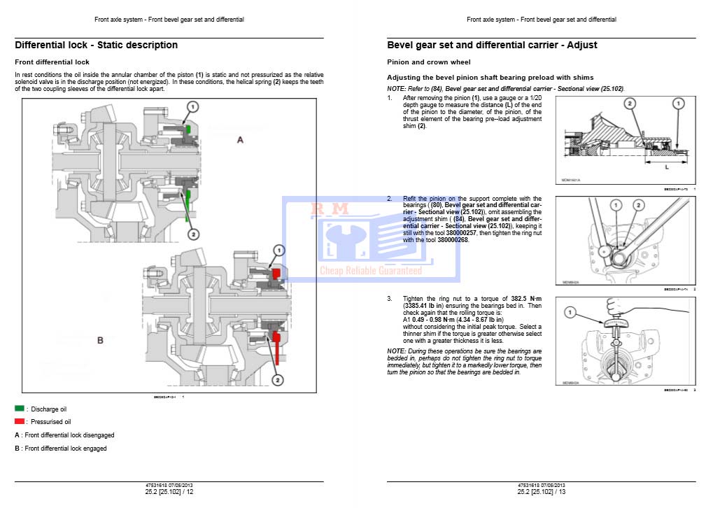 Case 85C, Case 95C, Case 105C Tractors Service Repair Manual - Image 4