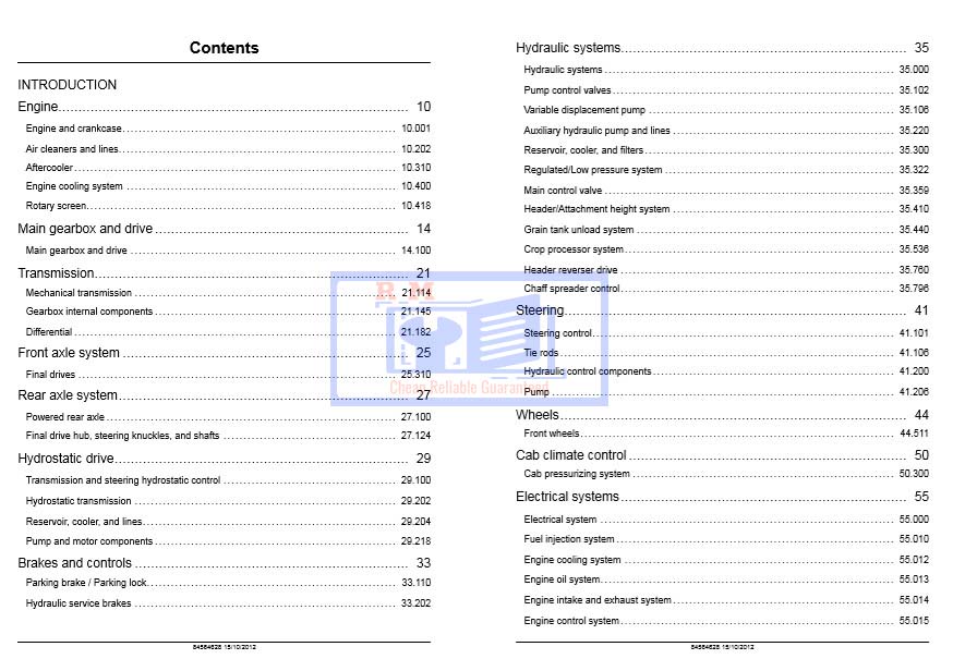Case Axial Flow 5130, Case Axial Flow 6130, Case Axial Flow 7130 Combine Service Repair Manual - Image 4