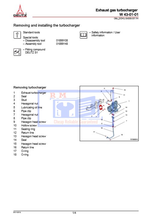 Deutz Engine D2.9, Deutz Engine TD2.9, Deutz Engine TCD2.9 L4 Workshop Manual - Image 4