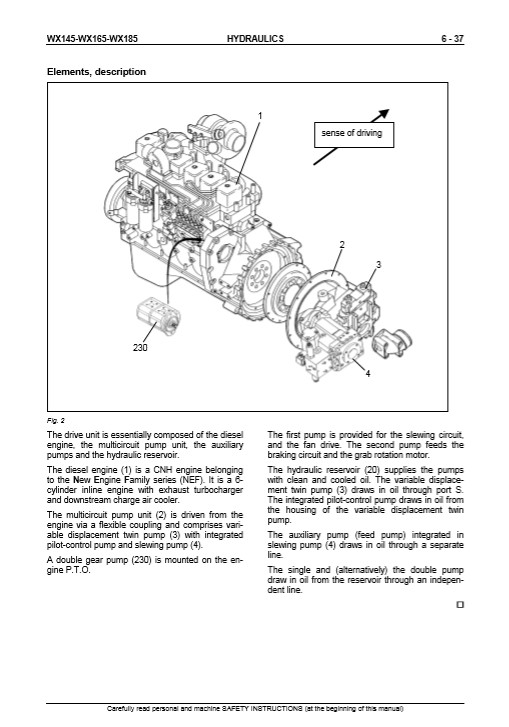 Case WX145, Case WX165, Case WX185 Excavator Service Repair Manual - Image 5