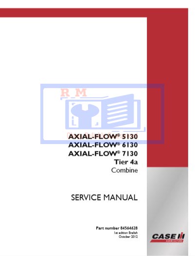 Case Axial Flow 5130, Case Axial Flow 6130, Case Axial Flow 7130 Combine Service Repair Manual - Image 2