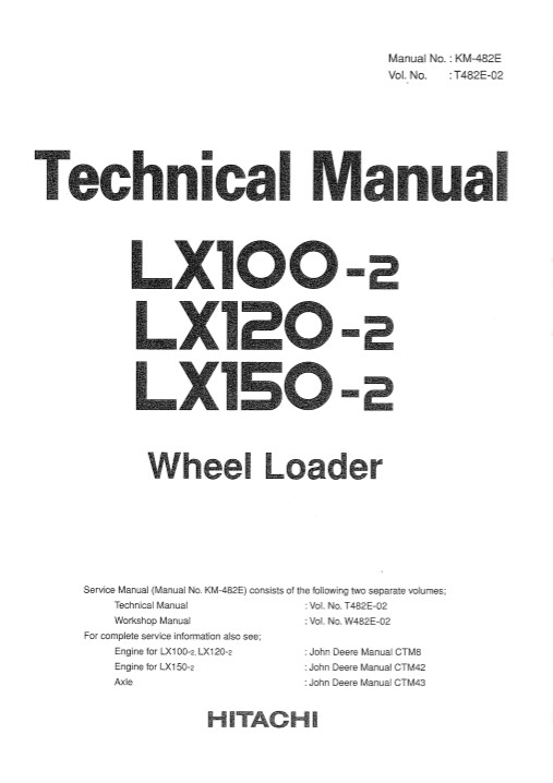 Hitachi LX100-2, Hitachi LX120-2, Hitachi LX150-2 Wheel Loader Technical Manual - Image 2