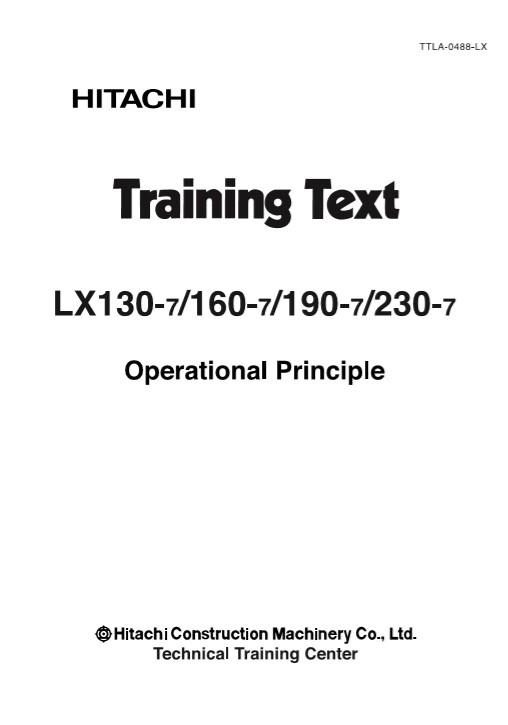 Hitachi LX110-7, Hitachi LX130-7, Hitachi LX160-7, Hitachi LX190-7, Hitachi LX230-7 Training Test - Image 2