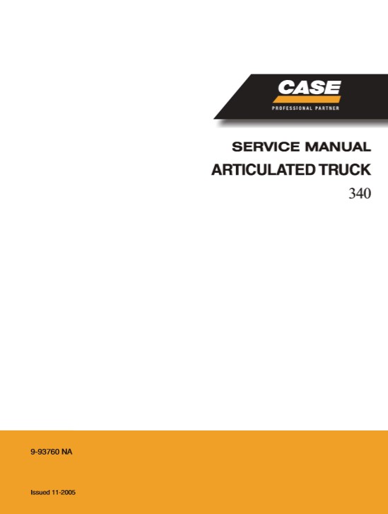 Case 340 Articulated Truck Service Repair Manual - Image 2