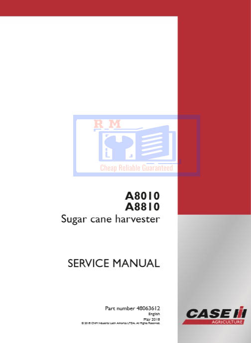 Case IH A8010, Case IH A8810 Sugar Cane Harvester Service Repair Manual - Image 2