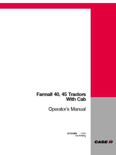 Case Farmall 40, Case Farmall 45 Operators Manual - Image 2