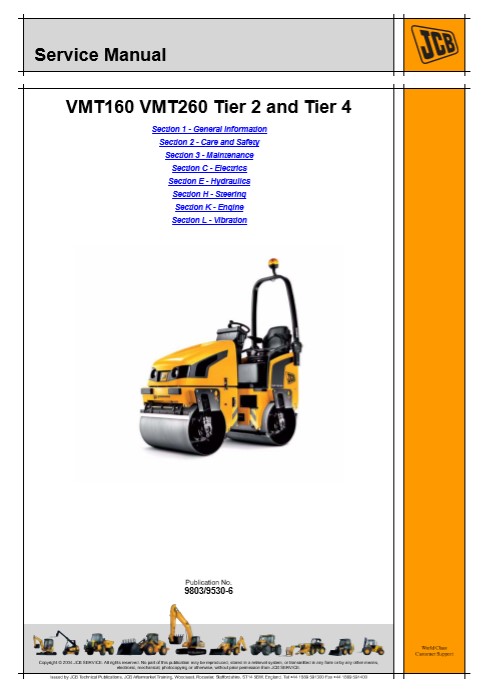 JCB VMT160, JCB VMT260 Roller Service Repair Manual - Image 2