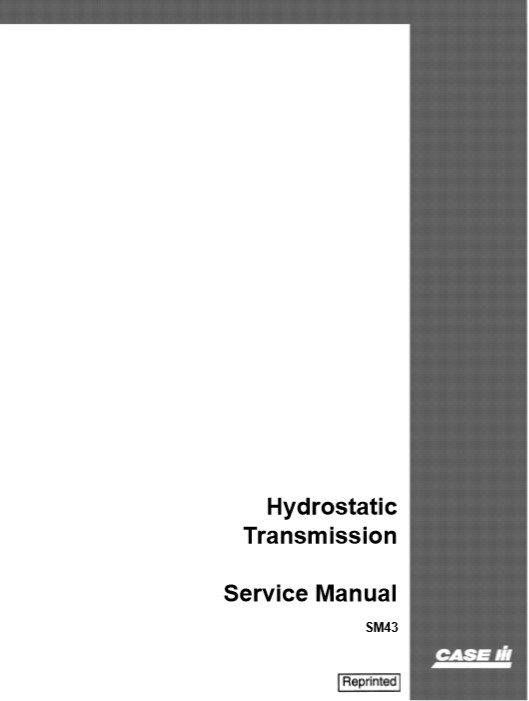 Case Hydrostatic Transmission Service manual - Image 2