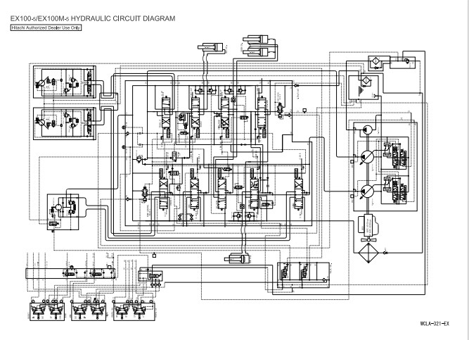 Hitachi EX100-5, Hitachi EX100M-5, Hitachi EX110M-5, Hitachi EX100-5E Electrical & Hydraulic Diagrams - Image 2