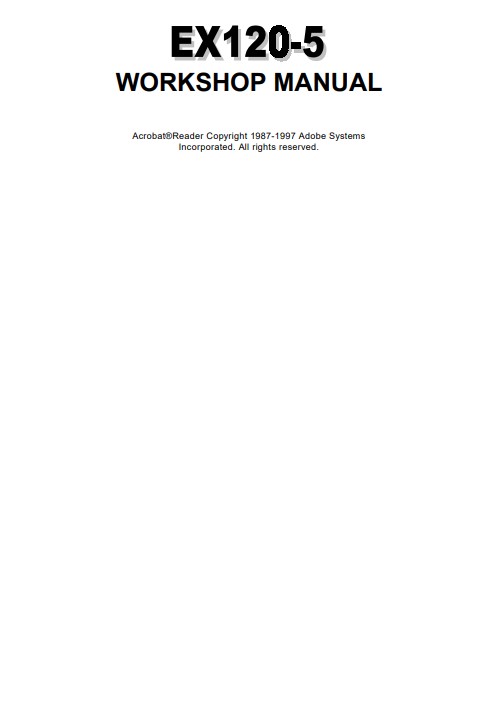 Hitachi EX120-5 Excavator Workshop Manual - Image 2