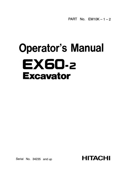 Hitachi EX60-2 Excavator Full Set of Manuals - Image 2