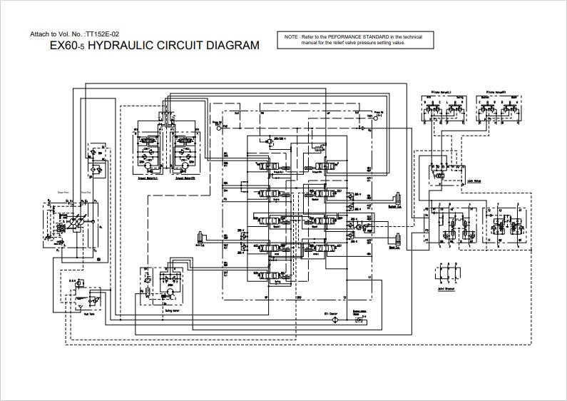 Hitachi EX60-5 Excavator Electrical & Hydraulic Diagrams - Image 2