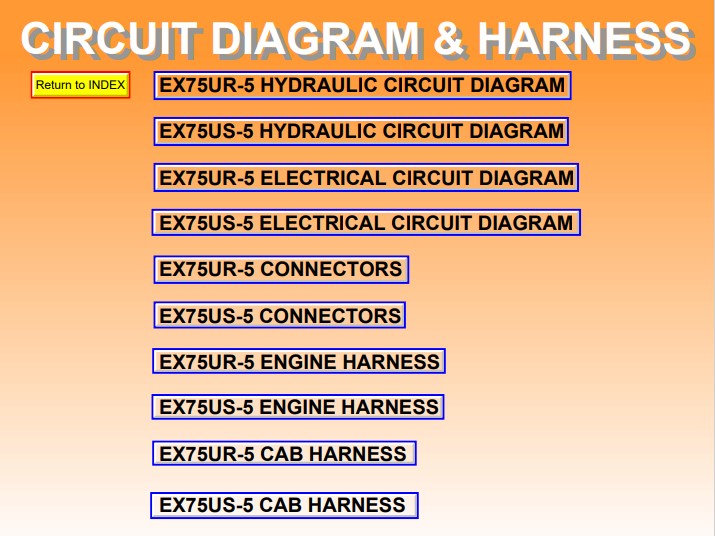 Hitachi EX75UR-5, Hitachi EX75US-5 Electrical & Hydraulic Diagrams - Image 2