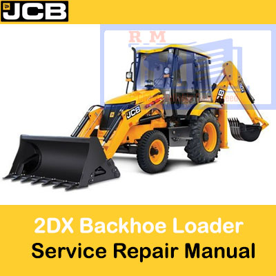 Service Repair Manual for JCB 2DX Backhoe Loader, showcasing detailed diagrams and maintenance instructions