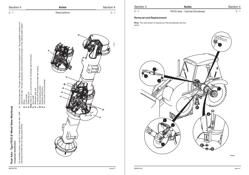 JCB PD70 Series Drivetrain Axles Service Repair Manual - Image 3
