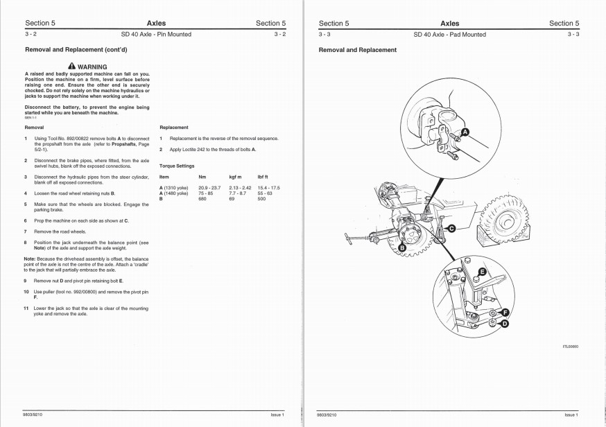 JCB SD40 Drivetrain Axles Service Repair Manual - Image 3
