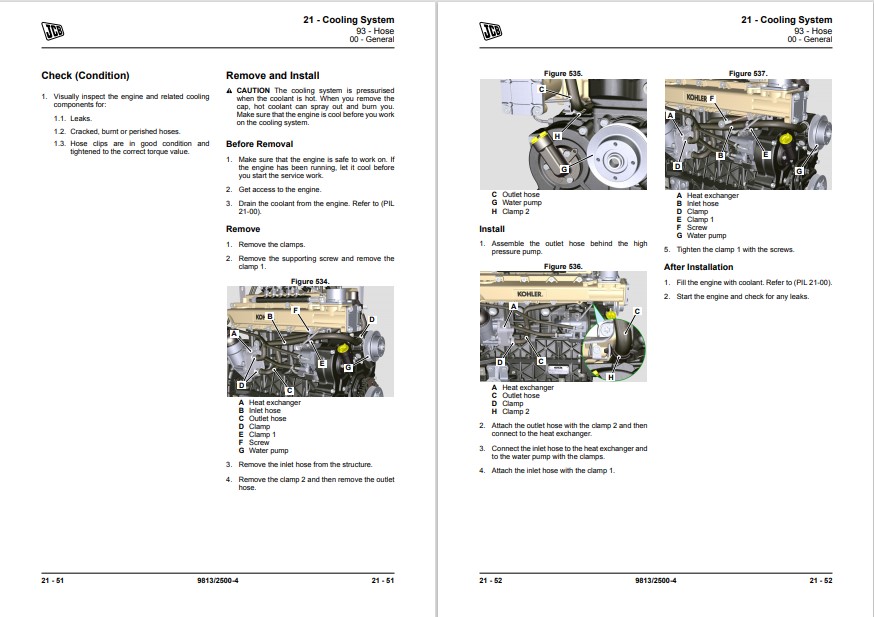 JCB TLT 30D High Lift, TLT 35D, TLT 35D 4x4 Teletruk Service Repair Manual - Image 4