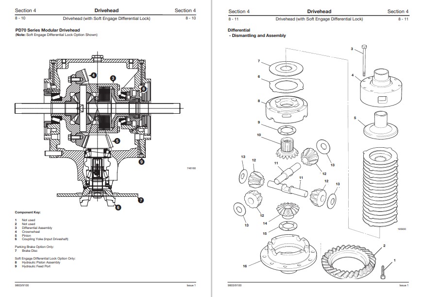 JCB PD70 Series Drivetrain Axles Service Repair Manual - Image 4