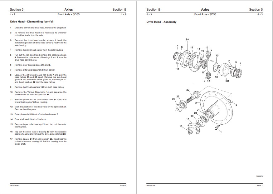JCB SD55 Power Track Pod High Pivot Mount Service Repair Manual - Image 4