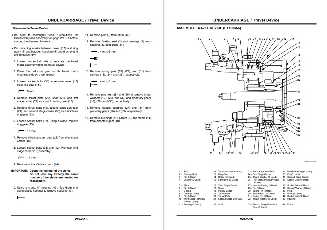Hitachi EX100-5, Hitachi EX1110-5, Hitachi EX100M-5, Hitachi EX110M-5 Workshop Manual - Image 4