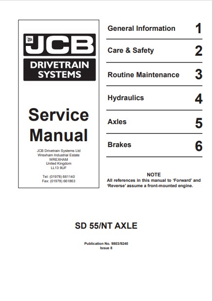 JCB SD55 NT Drivetrain Service Repair Manual - Image 2