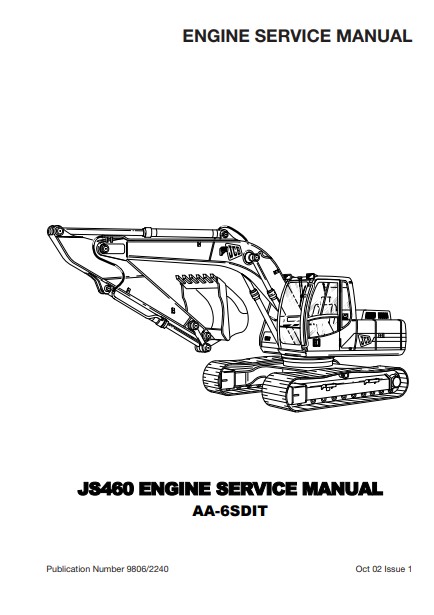 JCB JS460 Excavator Engine (Isuzu AA-6SD1T) Service Repair Manual - Image 2