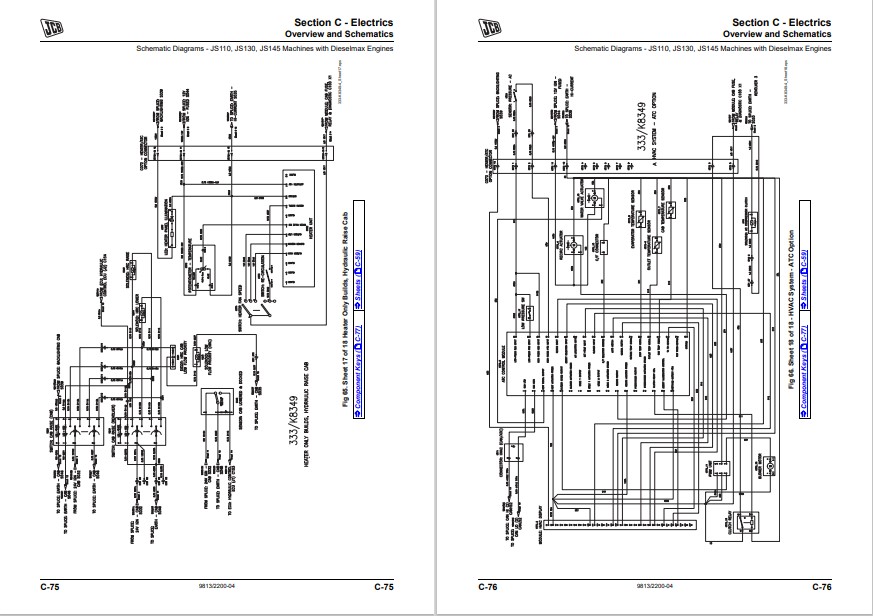 JCB JS 100 Series Tracked Excavators T4i Service Repair Manual - Image 5