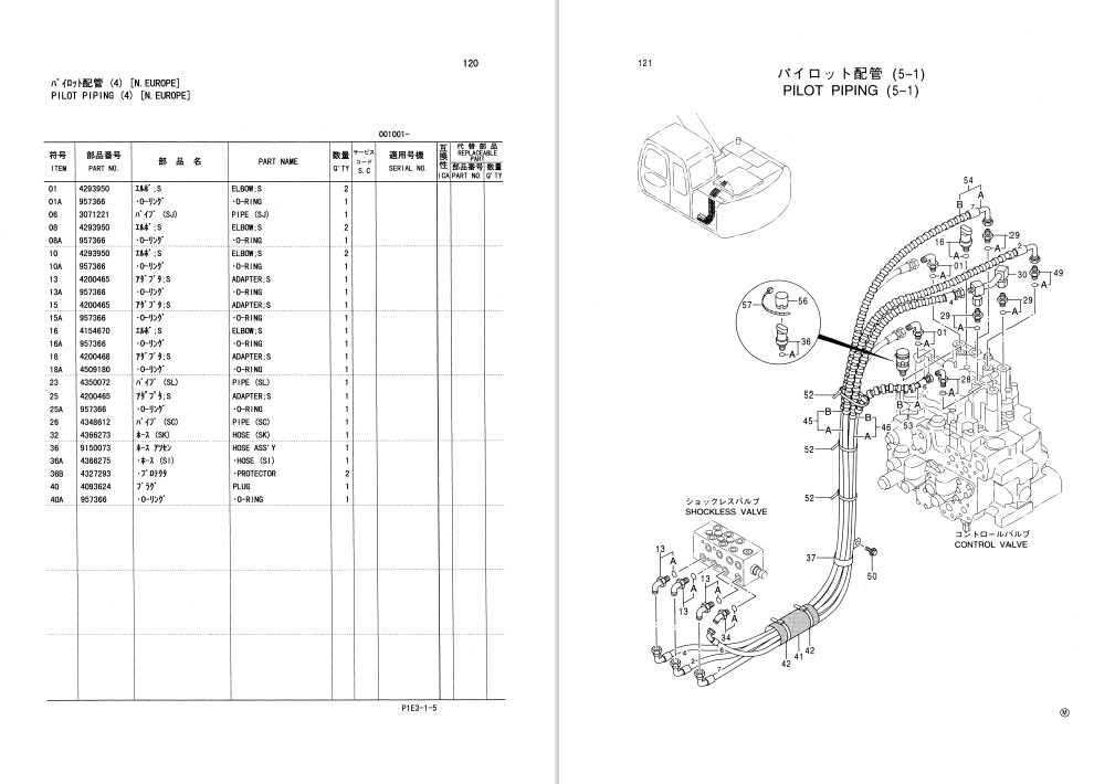 Hitachi EX100-5, Hitachi EX100M-5, Hitachi EX110M-5, Hitachi EX100-5E Parts Manual - Image 5