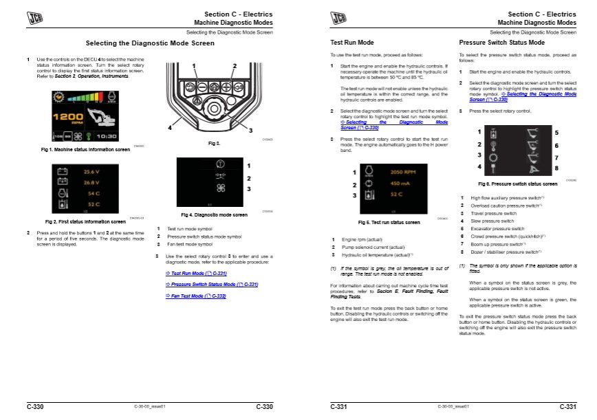 JCB JS 200 Series Excavator Service Repair Manual - Image 4