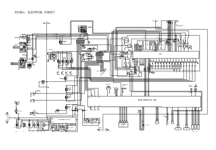 Hitachi EX100-5, Hitachi EX100M-5, Hitachi EX110M-5, Hitachi EX100-5E Electrical & Hydraulic Diagrams - Image 4