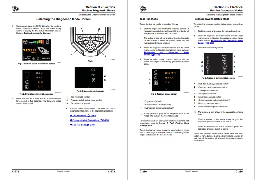 JCB JS 100 Series Tracked Excavators T4i Service Repair Manual - Image 7