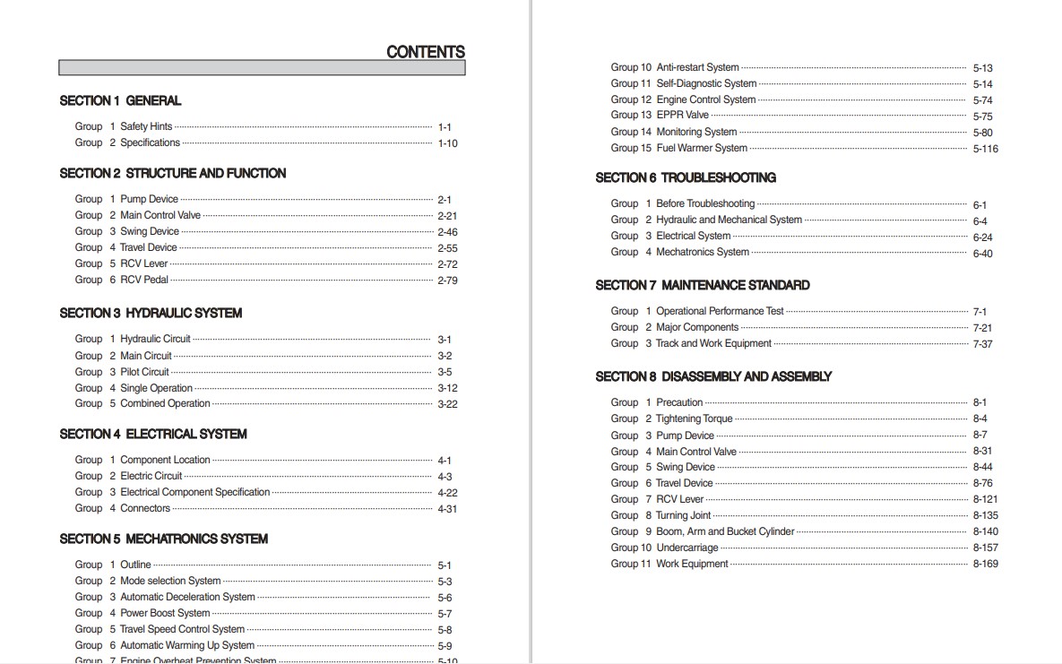 Hyundai HX900L Excavator Workshop Manual - Image 2